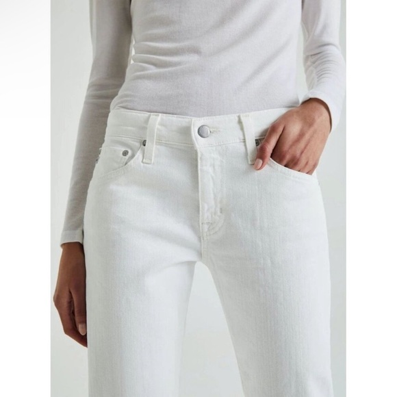 AG Ex-Boyfriend Slouchy Slim Crop Jeans 1 Year Base White Size 24 00 - Picture 3 of 16